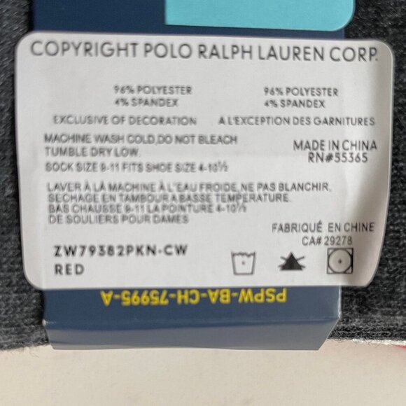 Polo Ralph Lauren 3 Pairs Poly Blend Crew Socks Assorted Sz OS NWT - Picture 3 of 6
